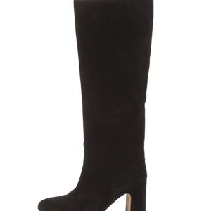Stuart Weitzman Black Suede Heeled Boots